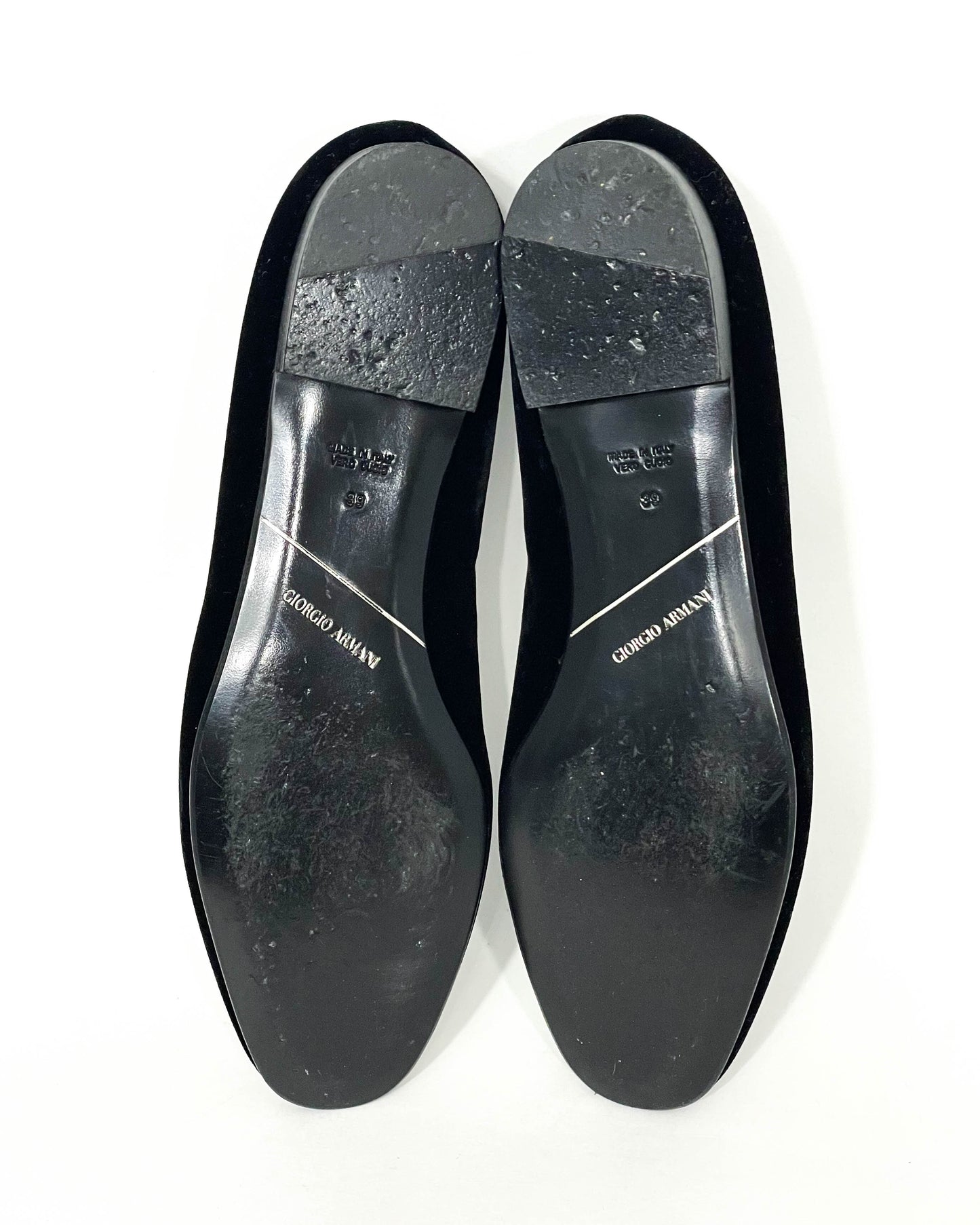 Giorgio Armani Velvet Loafers- Size 39