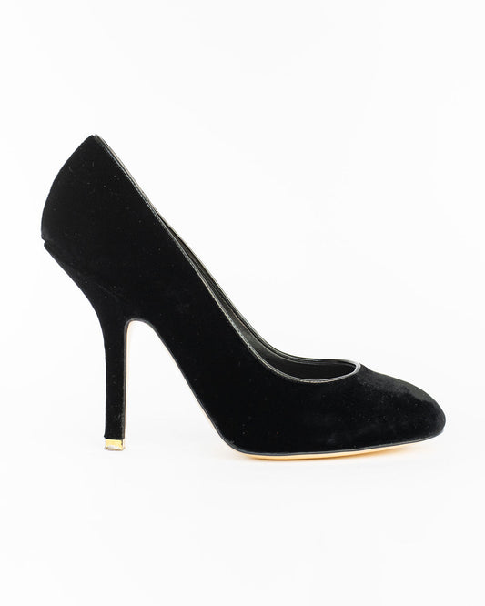 Stella McCartney Black Velvet Pumps - Size 37