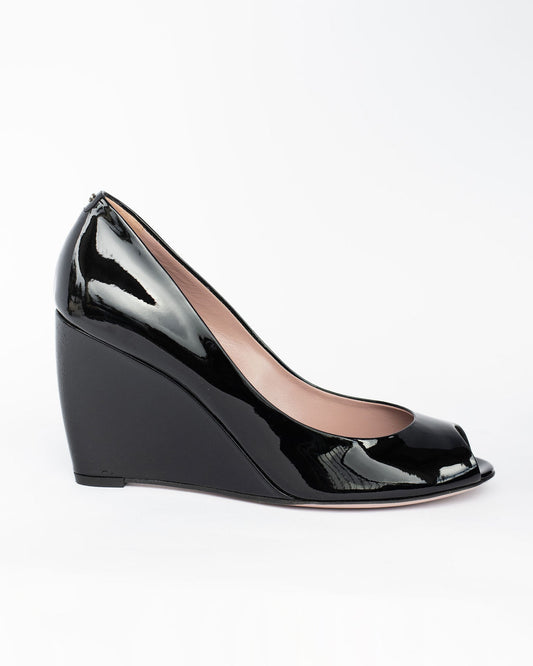 Gucci Patent Leather Wedges- Size 38.5