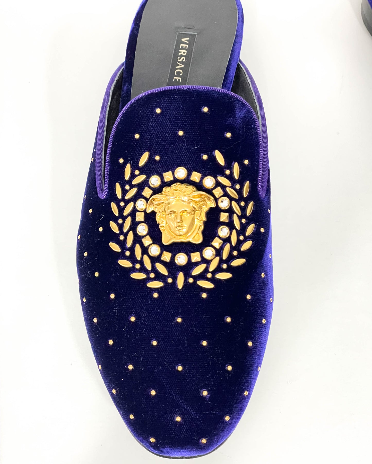 Versace Slip On Velvet Loafers