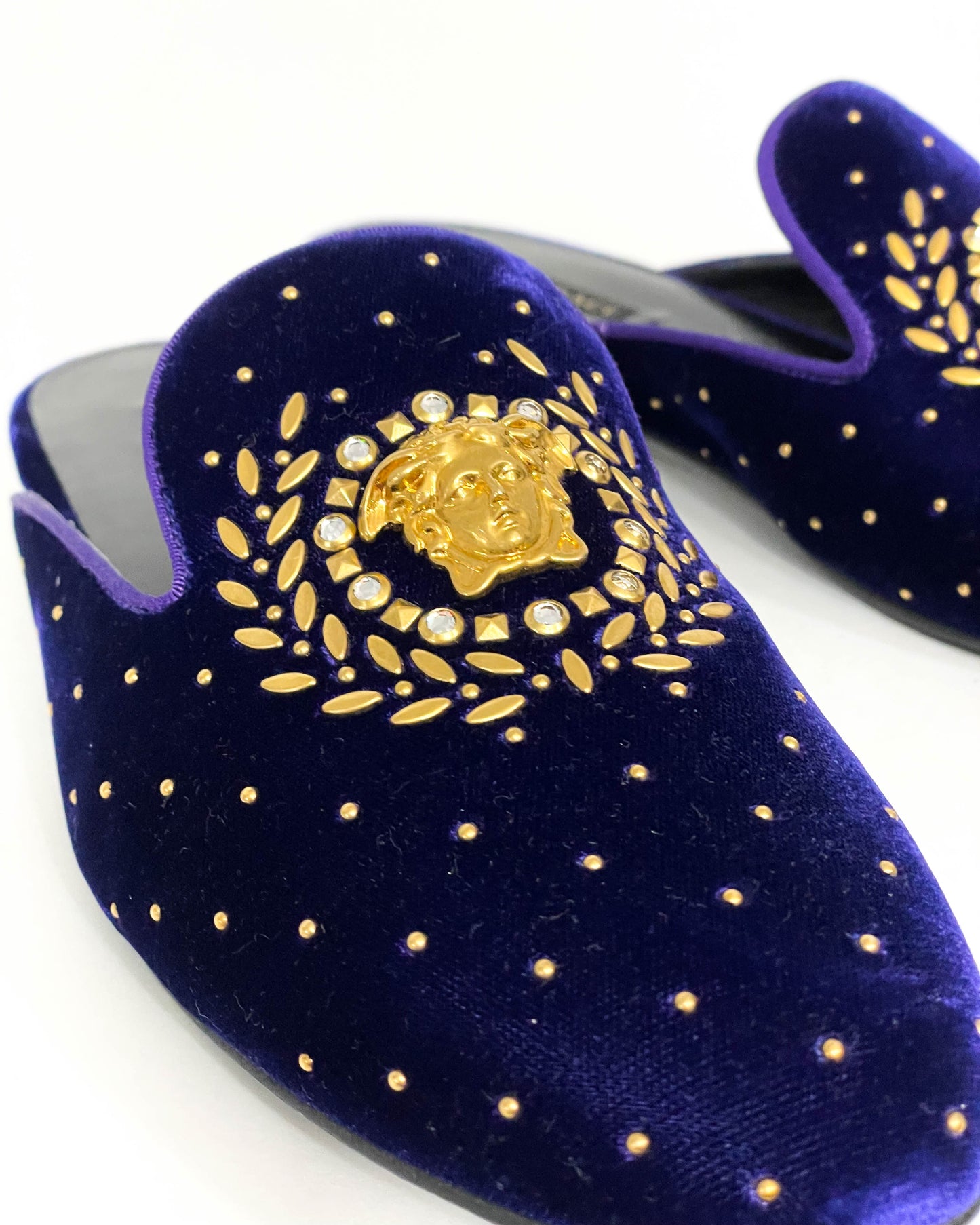 Versace Slip On Velvet Loafers