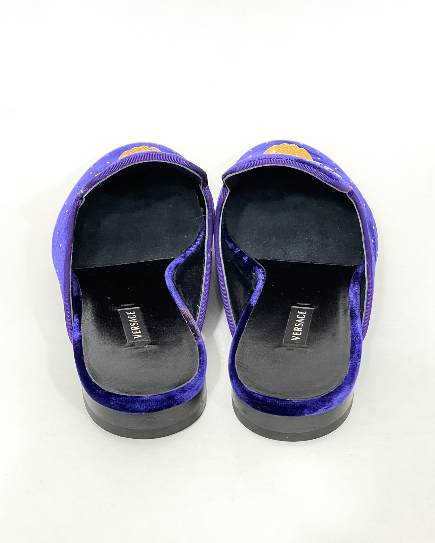 Versace Slip On Velvet Loafers