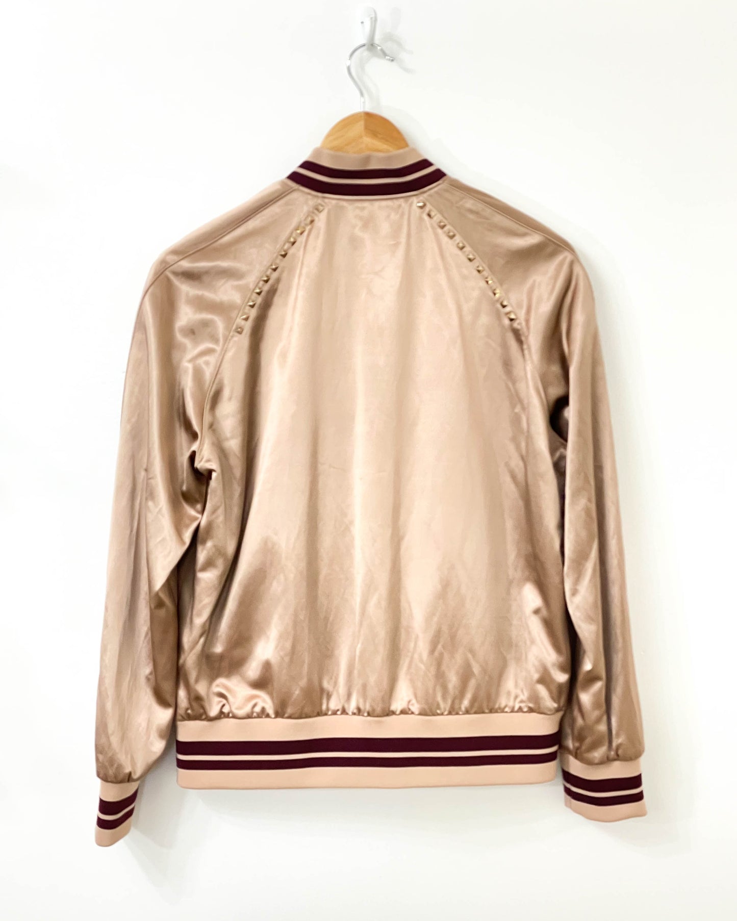 Valentino Rockstud Satin Bomber Jacket- Size 6